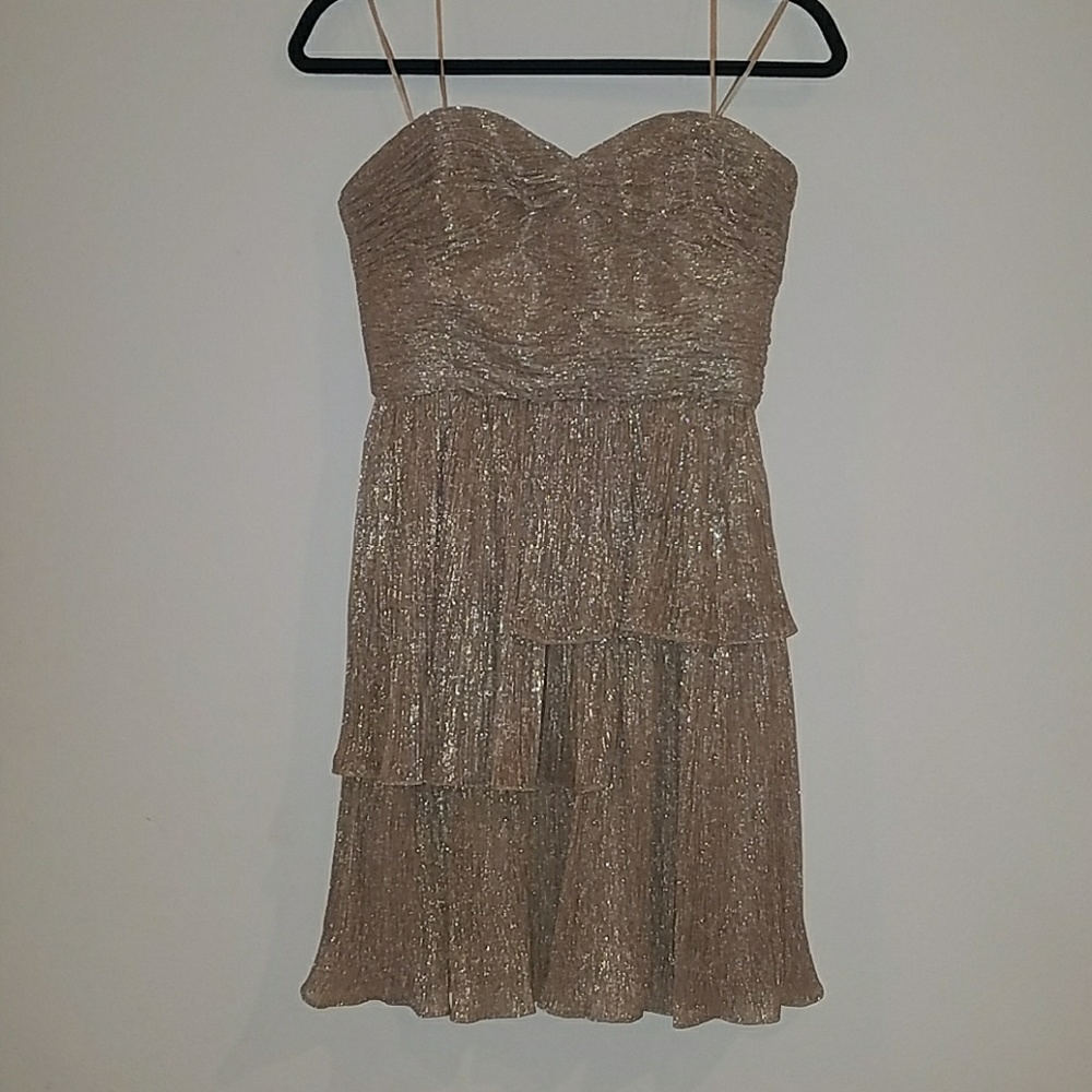 NWOT Max&Cleo Gold Dress